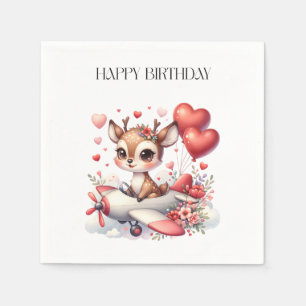 Servilleta De Papel Cumpleaños piloto ciervo