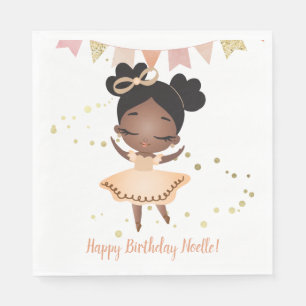 Servilleta De Papel Cumpleaños! Princess Ballerina w/Bow