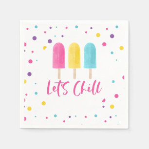 Servilleta De Papel Cumpleaños Rainbow Pop Let's Chill