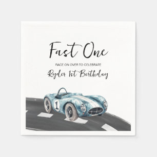 Servilleta De Papel Cumpleaños rápido de un coche de carreras
