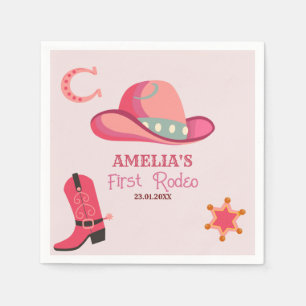 Servilleta De Papel Cumpleaños Rodeo Salvaje Oeste Occidental Vaquera 