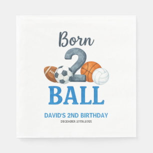Servilleta De Papel Cumpleaños Segundo Cumpleaños Deportivos Born To B