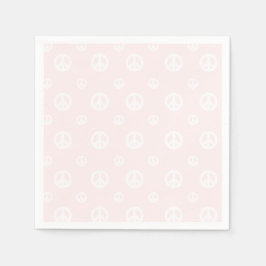 Servilleta De Papel Cumpleaños signo de paz hippie surf retro rosa