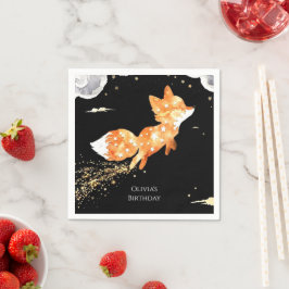 Servilleta De Papel Cumpleaños Simple Forest Fox