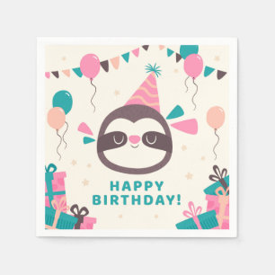 Servilleta De Papel Cumpleaños Sloth
