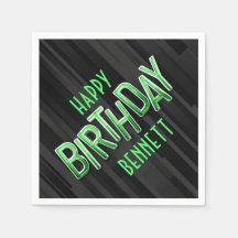 Cumpleaños Verde para Adultos Modernos