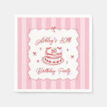 Cumpleaños Vintage con Rayas y Coquetería Rosa Dib