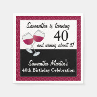 Cumplir 40 y ganar, Fiesta de cumpleaños con vino 