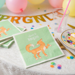 Servilleta De Papel Cunning Fox Verde Menta Papel Personalizado de Cum
