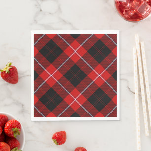 Servilleta De Papel Cunningham Tartan Red Black Plaid