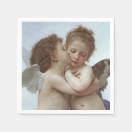 Servilleta De Papel Cupid and Psyche as children - William Bouguereau