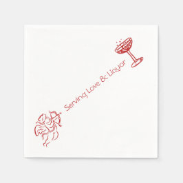 Servilleta De Papel Cupid Cocktail Napkins