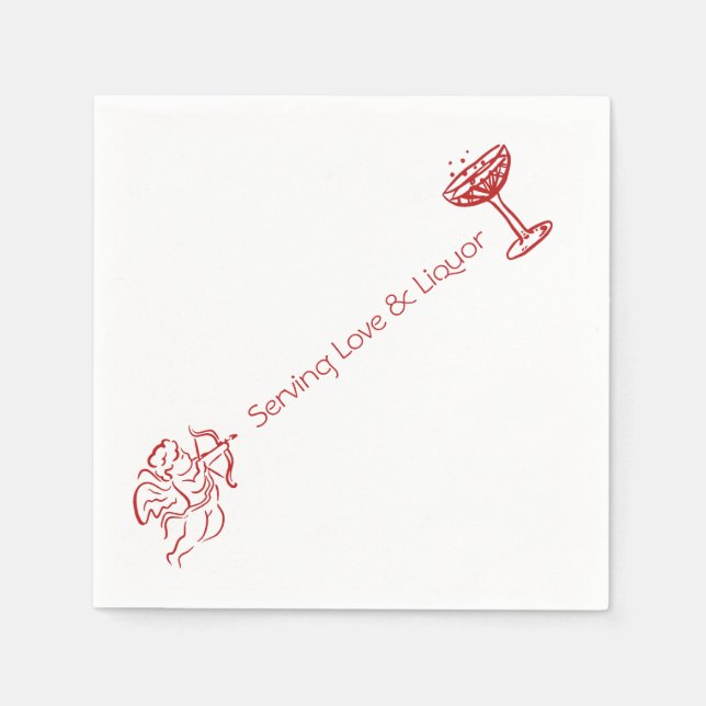 Servilleta De Papel Cupid Cocktail Napkins (Anverso)