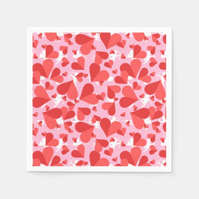 Servilleta De Papel Cupids Red Confetti (Anverso)