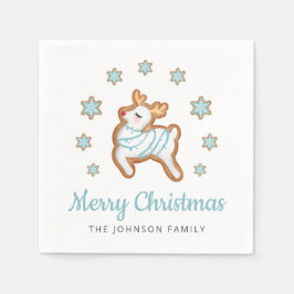 Servilleta De Papel Cura de reno Feliz Navidad