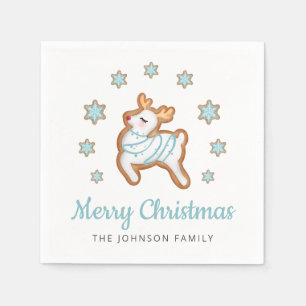 Servilleta De Papel Cura de reno Feliz Navidad
