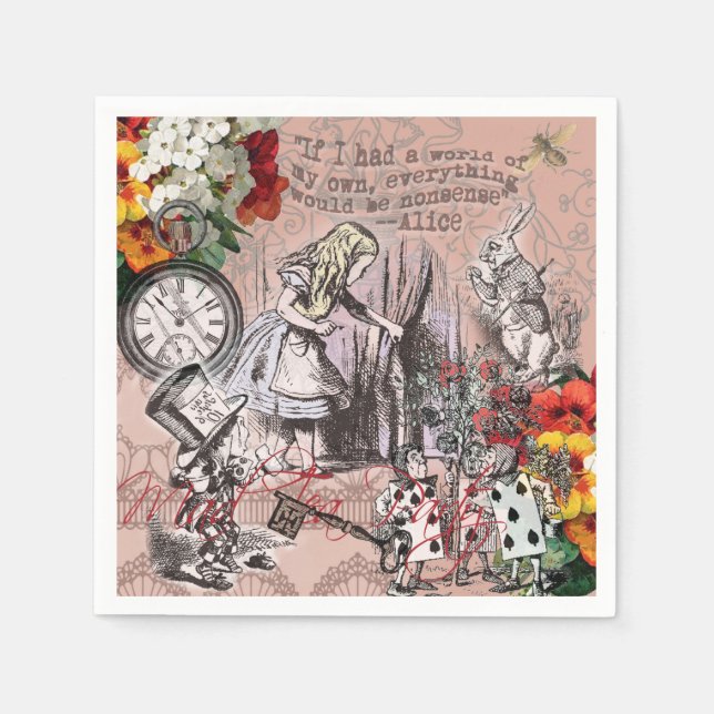 Servilleta De Papel curanda de alice nonsense wonderland (Anverso)