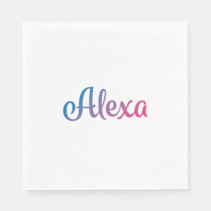 Servilleta De Papel Cursive elegante de Alexa