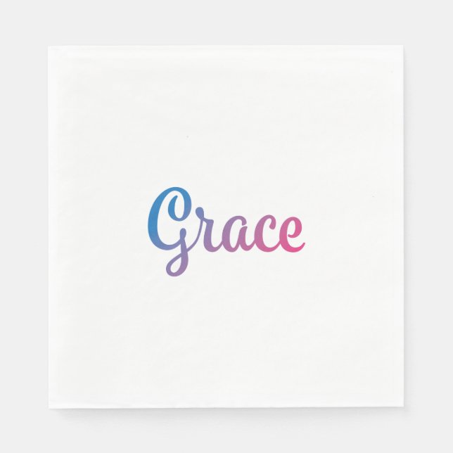 Servilleta De Papel Curva estilo Grace (Anverso)