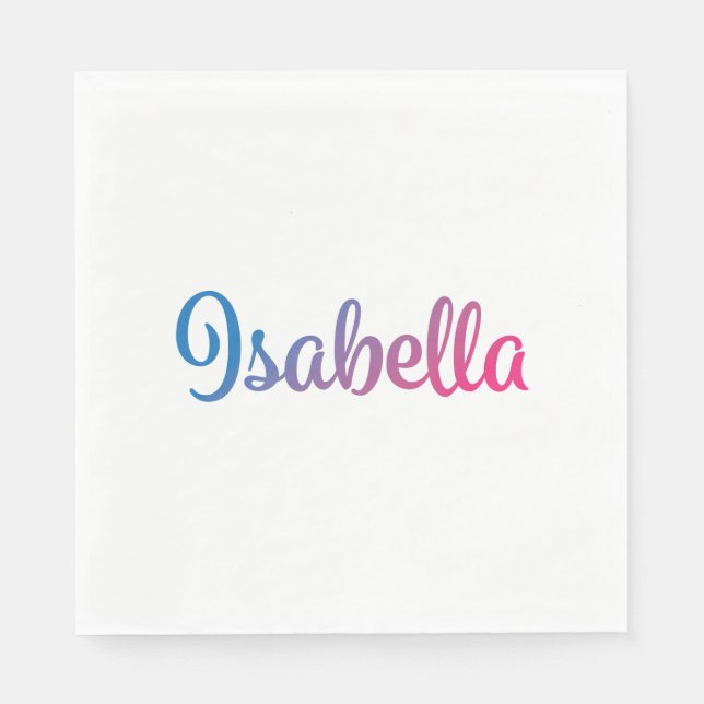 Servilleta De Papel Curva estilo Isabella (Anverso)