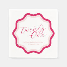 Curva rosa ondulada Chicas 21º cumpleaños