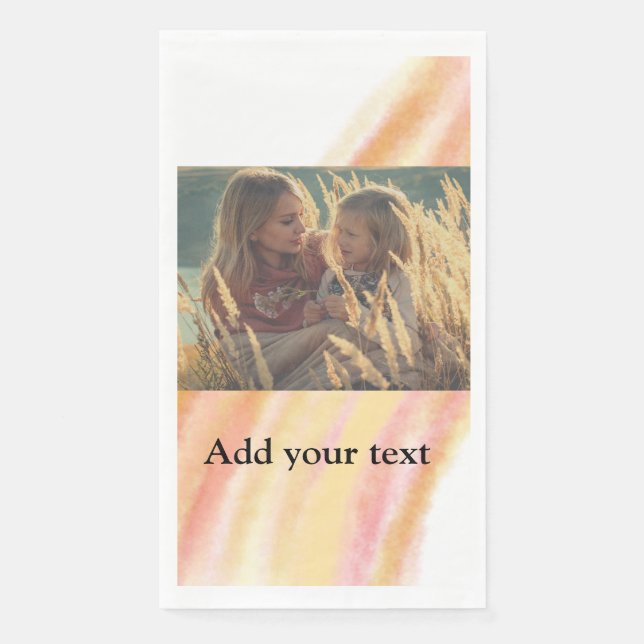 Servilleta De Papel custom add your photo christmas personalized water (Anverso)