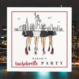 Servilleta De Papel Custom Bachelorette New York City Skyline Fashion