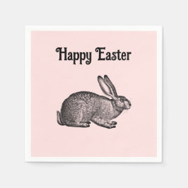 Servilleta De Papel CUSTOM BACKGROUND - Happy Easter Rabbit Napkins