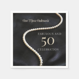 Servilleta De Papel Custom Black 50 and Fabulous