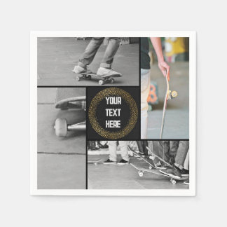 Servilleta De Papel Custom Grid Party Plate – 4 or 5 photo Paper