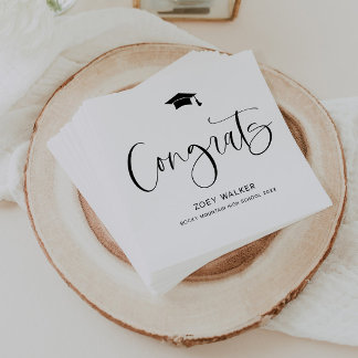 Servilleta De Papel Custom High School Or College Graduation Napkin