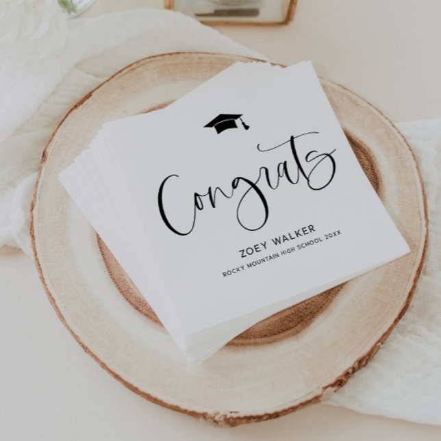 Servilleta De Papel Custom High School Or College Graduation Napkin (Subido por el creador)