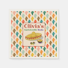 Servilleta De Papel Custom Mexican Fiesta Bachelorette Party 