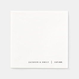 Servilleta De Papel Custom Modern Minimalistic Wedding