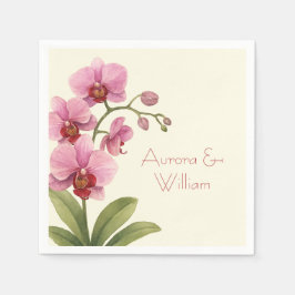 Servilleta De Papel Custom Orchid Floral Paper Napkins