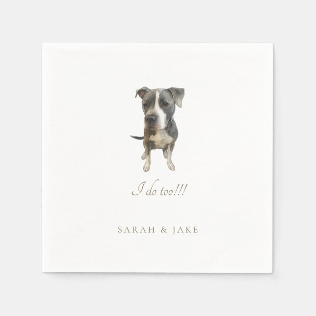 Servilleta De Papel Custom Pet Custom Bruno Wedding Napkins (Anverso)