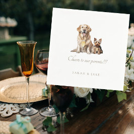 Servilleta De Papel Custom Pet Wedding Cheers to our Parents Napkins