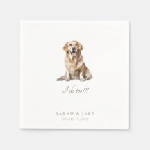 Custom Pet Wedding Date Napkins