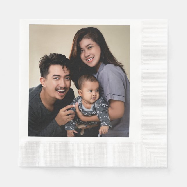 Servilleta De Papel Custom Photo Personalized (Anverso)