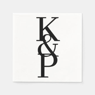 Servilleta De Papel Custom Wedding Napkins with Initial Logo