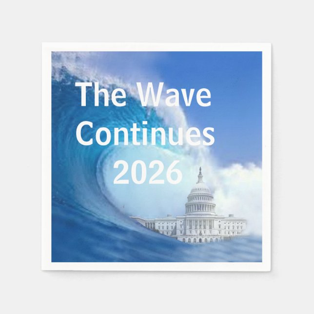 Servilleta De Papel Customize Blue Wave Election 2026 (Anverso)