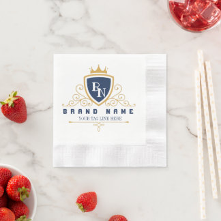 Servilleta De Papel Customize Luxury hotel business or restaurant logo
