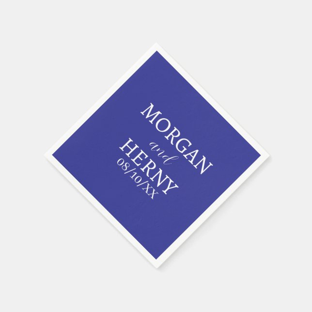 SERVILLETA DE PAPEL CUSTOMIZED NAME STYLISH MODERN  WEDDING  (Borde)