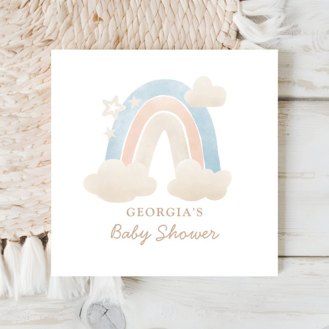 Servilleta De Papel Cuta acuarela Boho Arcoiris Decoración de Baby Sho (Subido por el creador)