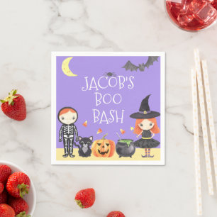 Servilleta De Papel Cuta acuarela Halloween Disstume niños