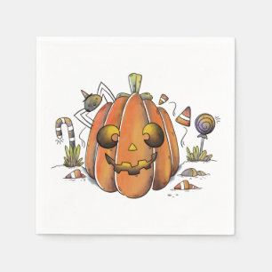 Servilleta De Papel Cuta acuarela Jack o'lantern