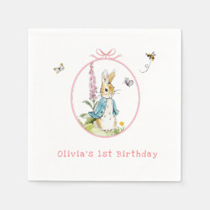 Servilleta De Papel Cuta acuarela Peter Rabbit 1er cumpleaños