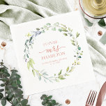 Servilleta De Papel Cuta vegetación Eucalyptus Wreath Bridal Shower<br><div class="desc">Cuta vegetación Eucalyptus Wreath Bridal Shower Napkins</div>