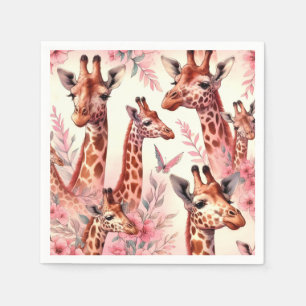 Servilleta De Papel Cute acuarela Giraffe