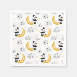 Servilleta De Papel Cute acuarela Pescador Panda Patrón Cumpleaños